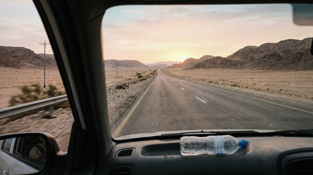 The drive south from Amman on the Desert Highway, one way to get to Wadi Rum