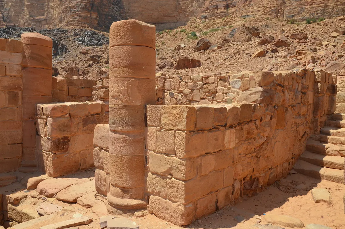 The Nabataean temple near the Rest House, older than the Lawrence of Arabia Wadi Rum story